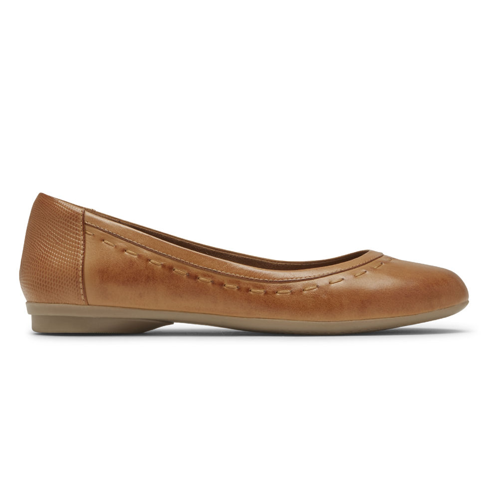 Rockport Singapore Womens Flats - Cobb Hill Maiika Ballet Brown - RG8265091